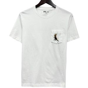 Uniqlo Jean-Michel Basquiat Mens T-Shirt King Dinosaur T-Rex Art Spellout XS